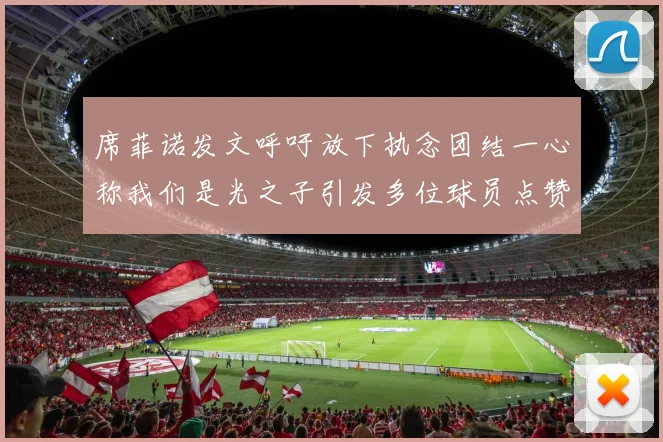 席菲诺发文呼吁放下执念团结一心称我们是光之子引发多位球员点赞